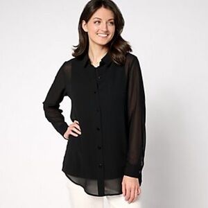 Brandis Dress Out Loud Serving the Curvy Bestie Sheer Big Shirt 4X